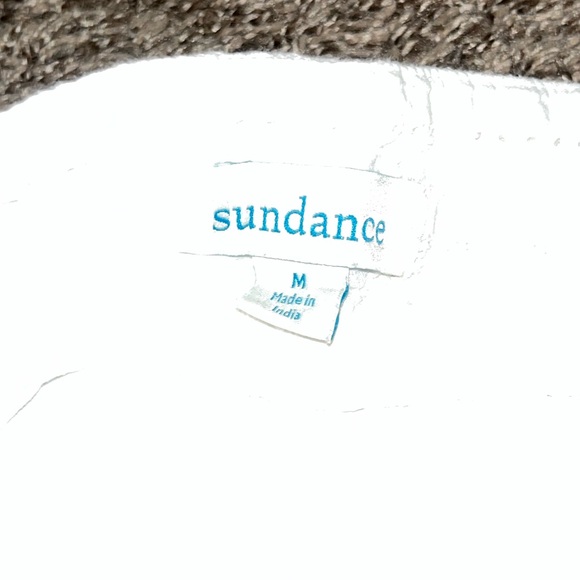 Sundance White Eyelet Boho Coastal Lined Drawstring Button Fly Pants -Size M - Picture 6 of 9